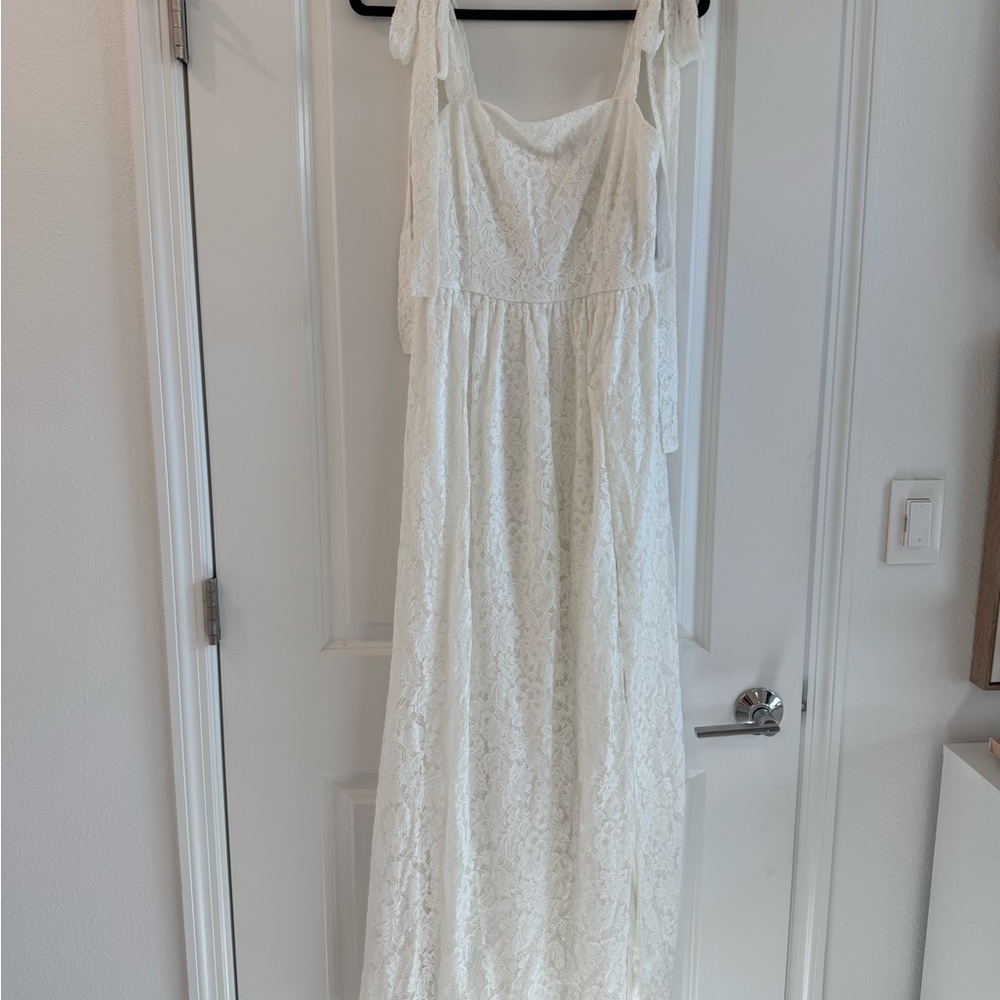Lulu's Ivory Lace Dress